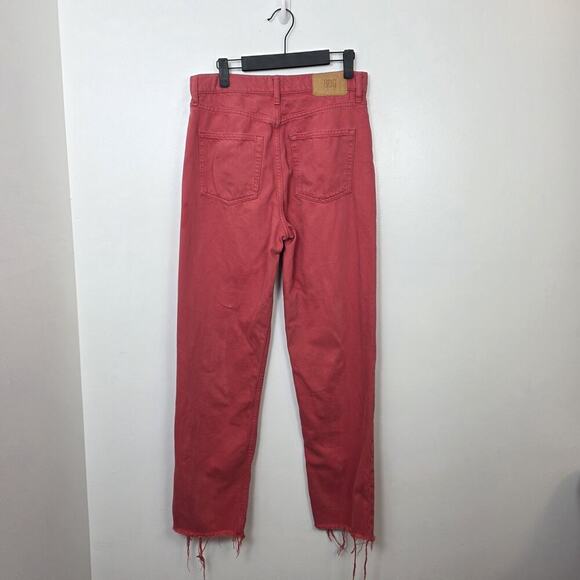 BDG Urban Outfitters Coral Straight Leg Raw Hem Pax Button Fly Jeans Size 29 - Picture 2 of 6